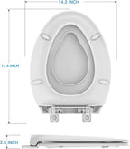 Toilet Seat with Toddler Seat Elongated – Potty Training Toilet Seat Cover for Kids and Adults, Built-in Child Seat for Easy Training, Durable PP Material, Blue