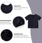 OPAWO Toddler Boy Shirts 3 Pack, V-Neck Short Sleeve Toddler Tshirts, Blank Baby Tee Shirts Summer Tops 12 Months-5T