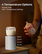 Portable Bottle Warmer for Travel, Comes with A Feeding Bottle,Warmer with Fast Heating, Safety Material Baby Bottle Warmer, Rechargeable Bottle Warmer for Breastmilk
