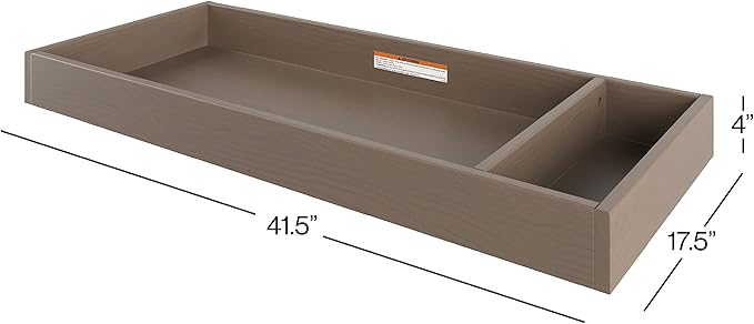 Child Craft Universal Changing Table Topper, Convert Dresser into a Changing Table Surface, Securely Attaches, Non-Toxic, Baby Safe Finish (Dusty Heather)