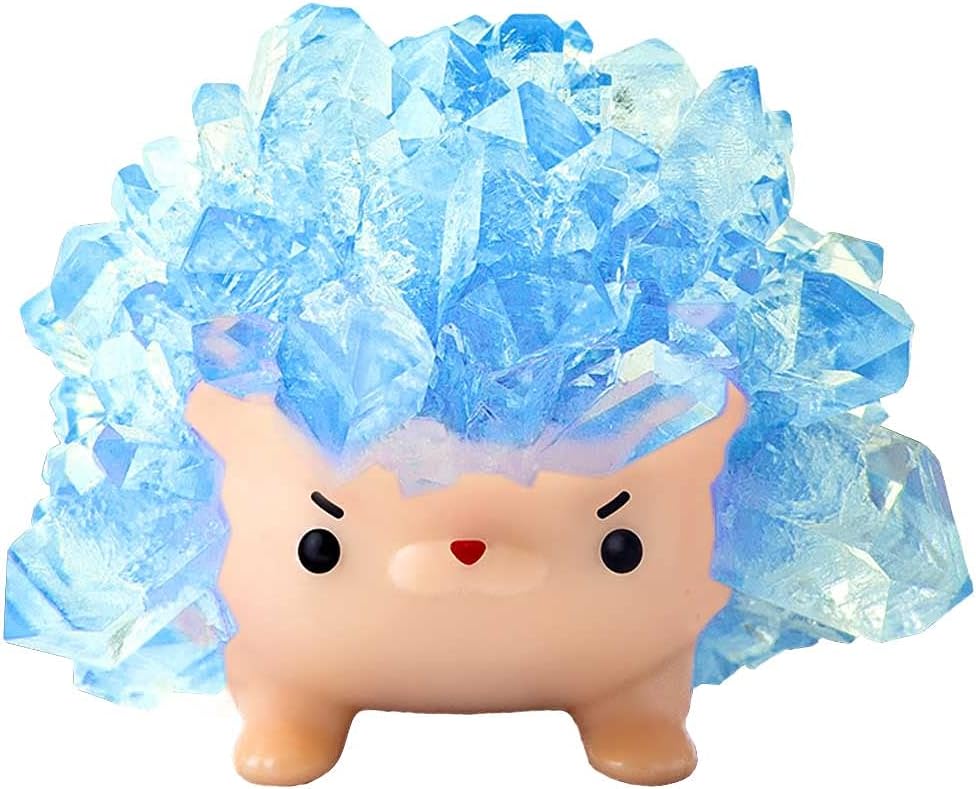 Crystal Growing Toys for Kids - Vibrant Colorful Crystal Hedgehog to Grow,Science Experiments Learning and Education for Kids STEM Gifts for Boys & Girls 8 Years + (Sky Blue)