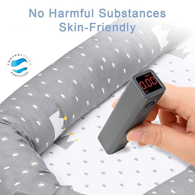 Lounger for Newborn, Newborn Lounger for 0-24 Months, Breathable & Portable Infant Nest - Soft Infant Floor Seat Cover for Travel (Crown)