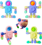 Transformable Fidget Spinners for Kids and Adults, 4 Pack Fidget Toys for Teens Anxiety, Sensory Toys for Autism ADHD Stress Relief, Gift Party Favors for Boys Girls, Random Color