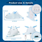 Cute Baby Dragon Kids Night Light for Kids,Cute Soft Silicone Lamp 3 Level Dimmable Changing Rechargeable Breastfeeding Nursery Portable Kawaii Lamps,Bedside Lamp for Baby and Toddler,Boy Girls（Blue）