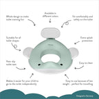 Kindsgut Potty Training Seat in whale design, designed in Germany, suitable for all toilet shapes non-slip toilet seat, Aquamarine