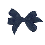 Wee Ones Baby Classic Grosgrain Hair Bow on a WeeStay Clip w/Plain Wrap - Navy,One Size