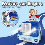 Interactive Truck Engine Toy with Removable Parts - Lights, Sounds, and Fun for Young Mechanics -Unleash Their Creativity and Motor Skills with This Truck Engine Toy (Bule)