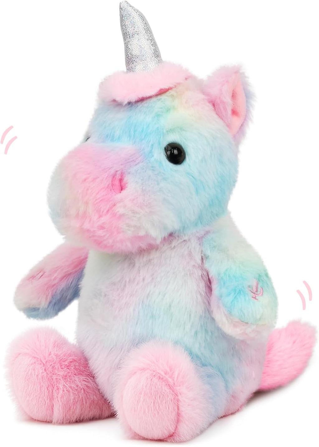 Cuteoy Talking Unicorn Repeat What You Say Musical Stuffed Animal Shaking Singing Plush Toy Electric Interactive Animated Plushies Gifts for Kids Girls Boys