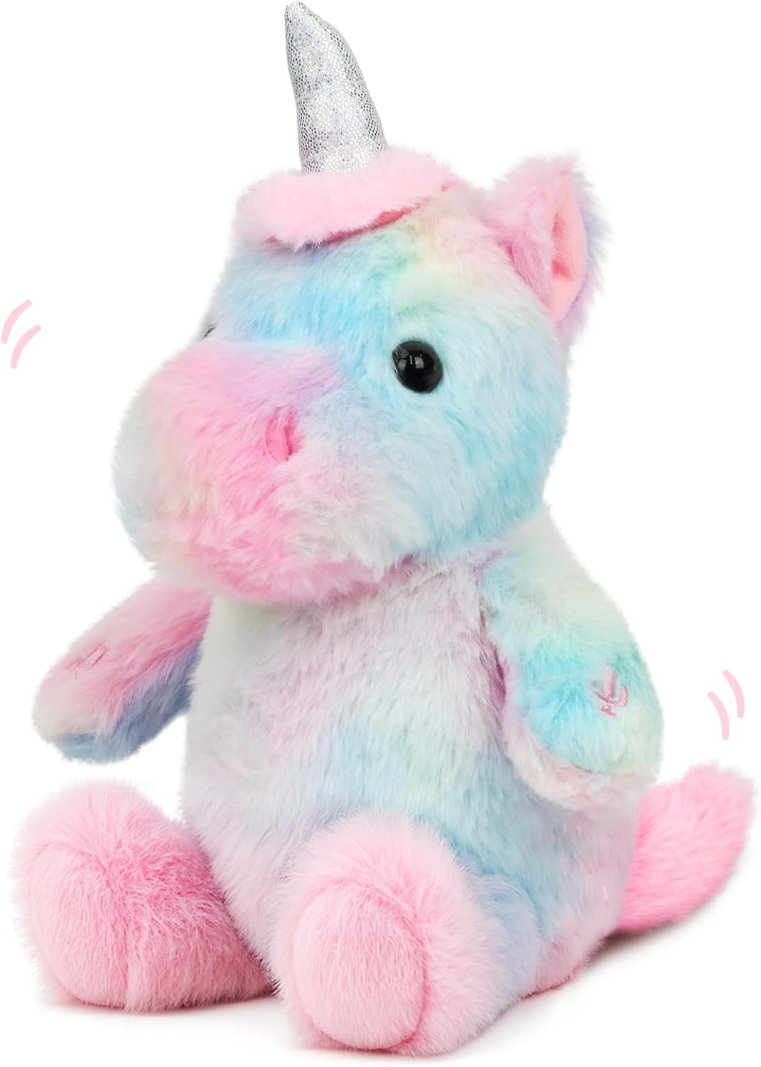 Cuteoy Talking Unicorn Repeat What You Say Musical Stuffed Animal Shaking Singing Plush Toy Electric Interactive Animated Plushies Gifts for Kids Girls Boys