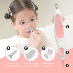 HubiBaby 3 in 1 Baby Nose Cleaning Tweezer Booger Remover and Baby Ear Wax Removal Tool with Soft Silicone Dual Ear Wax and Safe Nasal Picker for Newborns Infants & Toddlers (Pink)