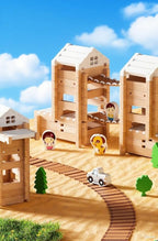 105Pcs Wooden Building Blocks Construction Set for Kids Ages 3-8,Preschool Learning Toys for Toddlers, Boys & Girls Birthday Gift, Educational STEM Toy