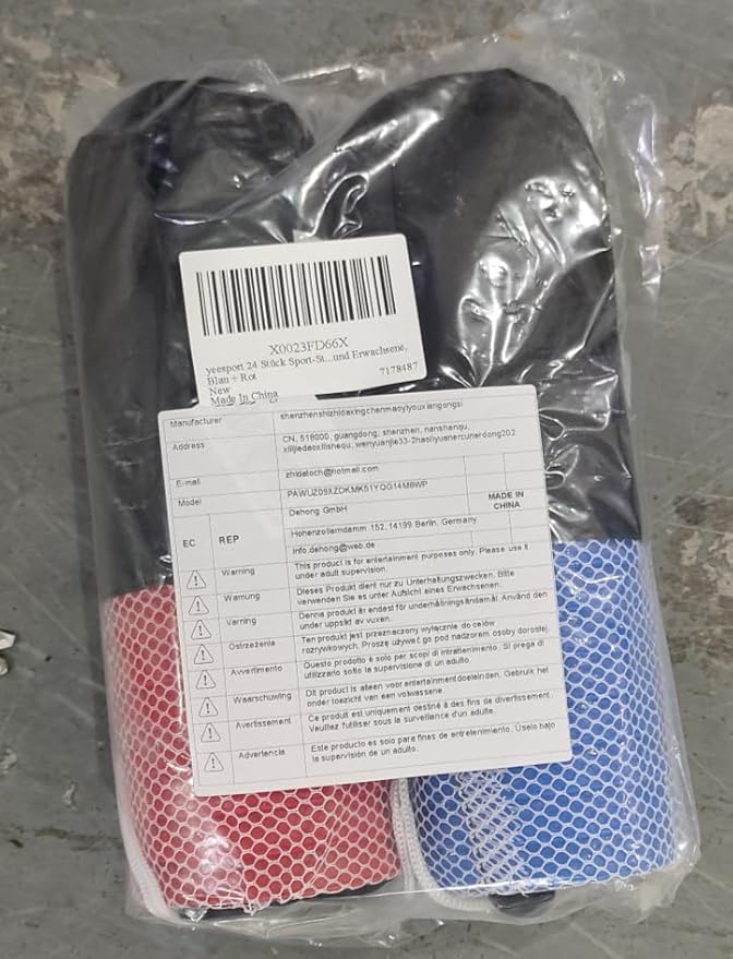 yeesport 24 Pcs Sport Stacking Cups, Sport Training Game for Challenge Competition, Plastic Stacking Cups, Classic Family Game for Kids and Adults, Blue+Red