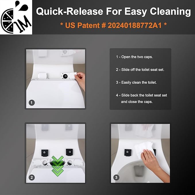 Round Toilet Seat with Toddler Seat Built In, 3X Slow Close FOR BOTH TODDLER & ADULT Seats, Potty Training Toilet Seat, No Wiggle and Easy to Install, Detachable Toddler Seat, White (2Pcs Pack)