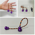 Begleri Fidget Beads, Aluminum Alloy- Practicing EDC Knuckle Finger Skill, Stress Relief Toy for Adult Relieve Anxiety Worry/with Replaceable Rope (Purple)