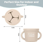 Snack Containers, Silicone Food Grade Silicone Cups, Toddler Snack Container Cups with Handles and Lid for Toddlers (Color 2)