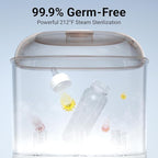 Bear Bottle Sterilizer and Dryer, 2 Layers Large Electric Steam Baby Bottle Sterilizer, Fast Bottle Sanitizer and Dryer for All Bottles & Accessories, Time-Saving Design