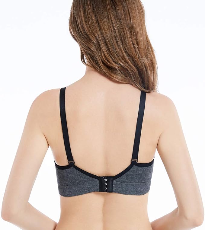 Suekaphin Nursing Bra 5pack Wireless V Neck Maternity Nursing Bra Bralette Low Cut Sleeping Breastfeeding with Extenders