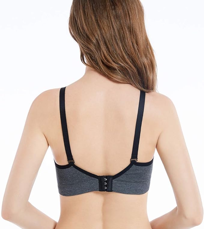 Suekaphin Nursing Bra 5pack Wireless V Neck Maternity Nursing Bra Bralette Low Cut Sleeping Breastfeeding with Extenders