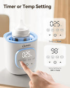 LAREX Bottle Warmer, Fast Baby Bottle Warmer for Breastmilk and Formula, with Timer and Accurate Temp Control, 8-in-1 Baby Milk Warmer BPA Free with Digital Display, Bottle Warmers for All Bottles