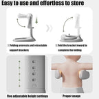 PandaEar Baby Shower Stand | Adjustable Baby Bath Stand with Safety Handle | Foldable Infant Shower Standing Support with Anti-Slip Base for Babies 6-36 Months Newborns & Toddlers (Grey)