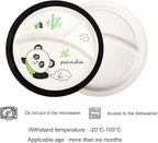 Kids Feeding Set 5 Pcs, Tableware Set for Toddlers Includes Plate Bowl Cup Fork and Spoon Utensil Flatware, Kids Flatware Set Dishwasher Safe, BPA Free (Panda)