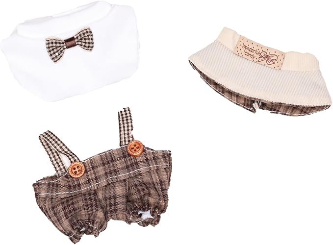 Clothes for 15/17cm Dolls(NO Doll) - Outfit for Labubu with Accessories Suit - Clothes Set for Dolls Dress Up