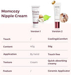 Momcozy ComfortNip™ Cooling Comfort & Touch Free Nipple Cream, Nipple Cream for Breastfeeding, Instant Relief, Plant-Based Formula, Newborn Essentials with Cooling Ceramic Applicator, 1.76oz
