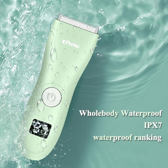 Baby Hair Clippers, Quiet Professional Hair Clippers for Kids, Hair Cutting Kits with LCD Display, Safe Ceramic Blades, Waterproof Rechargeable Trimmer for Autism Children and Infants