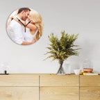 Generic Custom Clocks for Walls Personalized Picture Hanging Time Clocks Customized Round Clock for Birthday Wedding Present Wedding Friend Family Lover, 10inch-25cm