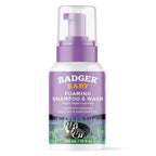 Badger Lavender Foaming Shampoo and Body Wash for Newborns and Toddlers, Organic and Gentle, 10 fl oz