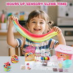 Funewest Slime Kit for Girls Ages 8-12 Mini Fluffy Butter Slime Making Kit Ice Cream Slime for Kids DIY Craft Kits with 30+ Piece Birthday Gifts
