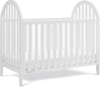 Delta Children Milano 4-in-1 Convertible Crib - Greenguard Gold Certified, Bianca White