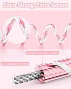 Dr.meter Anti Lost Wrist Link, 2 Pack Toddler Safety Leash with Key Lock, Reflective Child Walking Harness - Dual 8.2ft Length Pink & Green Kids Leash for Boys and Girls Outdoor Essencial