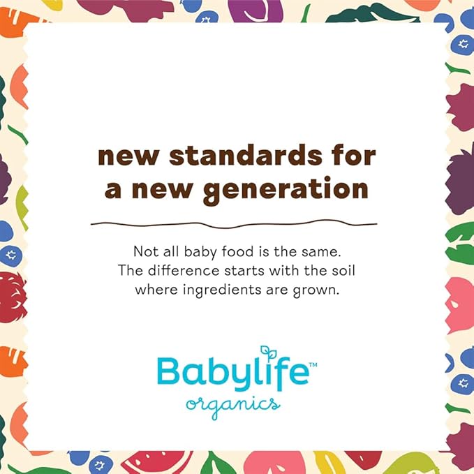 Babylife Organics Stage 2 - Carrot, Apple & Banana, 3.5 Ounce Pouch (6 Pack) - Heavy Metal Safe, Organic Baby Food