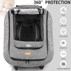 Waterproof Baby Car Seat Cover，Cold Weather Carseat Cover for Babies,Infant Car Seat Cover Canopy for Boy Girls,Windproof Car Seat Canopy for Boys & Girls, Keeps Babies Warm and Cozy