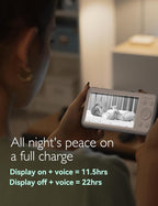 Momcozy Video Baby Monitor, 1080P 5" HD Baby Monitor with Camera & Wall Mount, Infrared Night Vision, 5000mAh Battery, 2-Way Audio, Temperature Sensor, Lullabies, 960ft Range, Ideal for New Moms, BM01