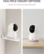 Baby/Pet Monitor for Indoor Security, Monitoring with Smart Phone app, 2K QHD Resolution, Auto Tracking/Motion Dection, 2-Way Audio Talk, Night Vision, Pan-Tilt Camera