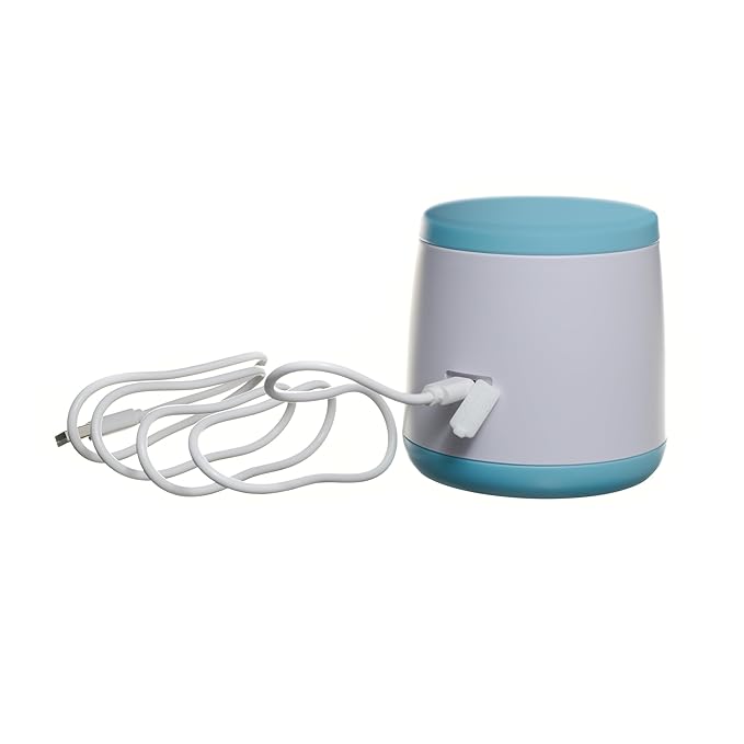 Playtex Baby Vortex Portable Rechargeable Bottle Warmer for Breastmilk or Formula, Warms & Mixes Formula with Spinning Motion, 4 Temperature Settings, Fits Most Baby Bottles, Perfect for Travel