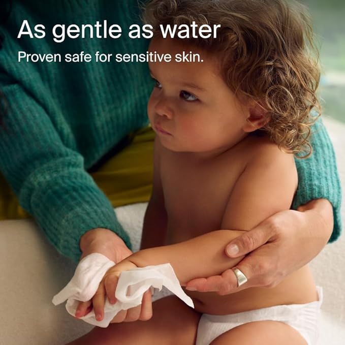 Coterie Baby Wipes for Sensitive Skin, Plant-Based & Plastic-Free Fibers, 99% Water, Hypoallergenic, pH Balanced, Unscented, Clean and Gentle Baby Essentials, 4 Standard Packs and 8 Travel Size Packs