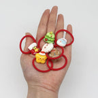 12Pcs Cute Red Hair Ties Toddler Christmas Hair Accessories, Cartoon Small Elastic No Damage for Baby Little Girls Kids Ponytail Holders New Year Holiday Hair Bands, Stocking Stuffers Gift, BlueZOO