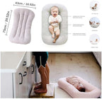 Baby Lounger Pillow, Infant Lounger for 0-24 Months, Soft Cotton and Portable Baby Lounger for Home (Brown)