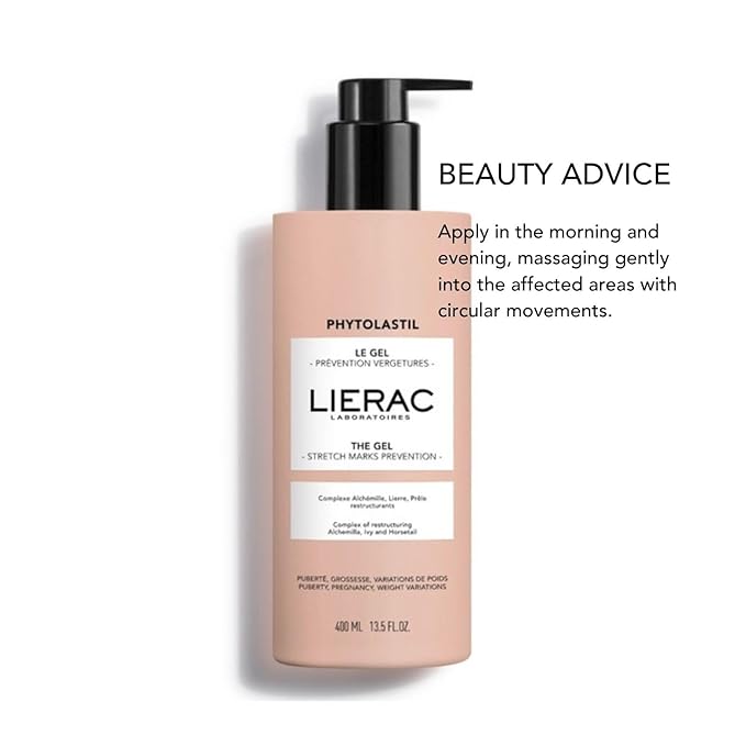 Lierac Phytolastil Stretch Mark Removal Concentrate & Stretch Mark Prevention Cream Gel Pack - Hydrates And Soothes Skin, Firms And Reduces Stretch Marks On Belly, Bust, Hips, Buttocks & Thighs