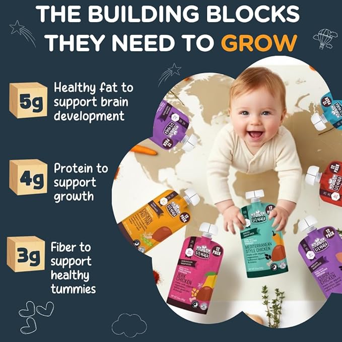 Li'l Hala Baby Food Meals (Variety 6 Pack)