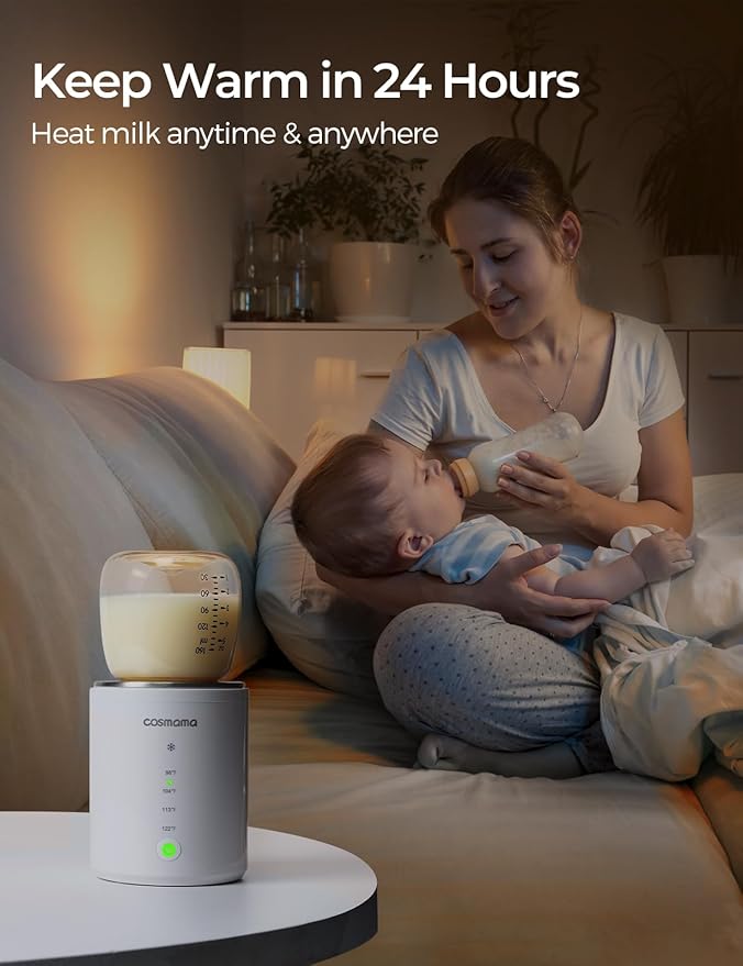 Portable Bottle Warmer for Travel, Comes with A Feeding Bottle,Warmer with Fast Heating, Safety Material Baby Bottle Warmer, Rechargeable Bottle Warmer for Breastmilk