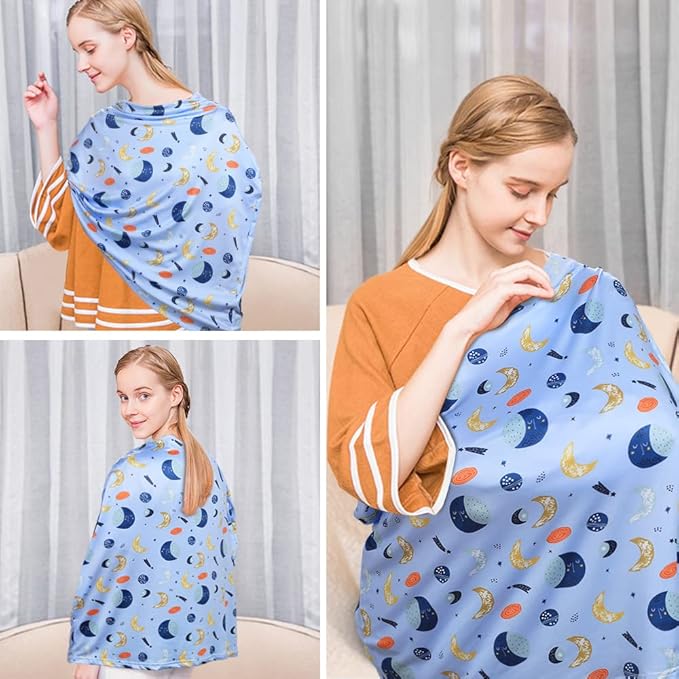 Yoofoss Nursing Cover Breastfeeding Scarf - Baby Car Seat Covers, Infant Stroller Cover, Carseat Canopy for Girls and Boys