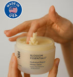 Blossom Essentials Honey Salve - Nut Free - Organic Manuka Honey Hydration Repair - Eczema Relief for Dry, Itchy, Sensitive Skin - Soothing Moisturizer & Balm for Kids, Adults - Made in USA - 4oz