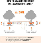 VEVOR Ninja Warrior Obstacle Course for Kids, 2 x 50 ft Weatherproof Slacklines, 500lbs Weight Capacity Monkey Line, Outdoor Playset Equipment, Backyard Toys Training Equipment Set with 12 Obstacles