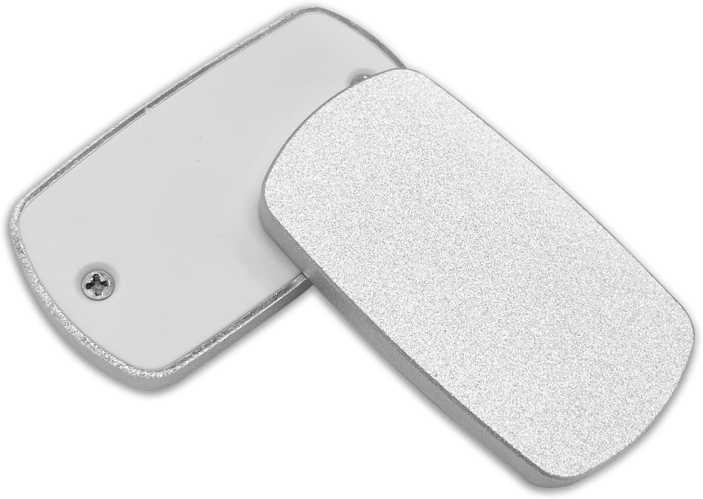 Fidget Slider EDC Gadgets Toy Oval Metal Magnetic Haptic Fidget Toys for Adults Anxiety/ADHD/Stress Relief, Gift for Boyfriend, Husband and Father (Silver)