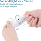 6 Pcs Self Adhesive Silicone Corner Protectors Cute Elephant Pattern Edge Guards Safety Baseboard Corner Blocks Decotive Baby Proofing Corner Cushion for Wall, Furniture & Sharp Corners -White