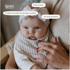 Parker Baby Cable Knit Nylon Headbands 5 Pack | Soft, Stretchy & Comfortable Bows for Girls | Adjustable, Soft to Touch & Knotted Headbands for Baby Girls | Baby Headwraps for Girls | Multiple Colors